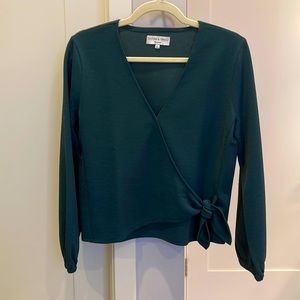 Madewell Emerald/Jade Wrap Top